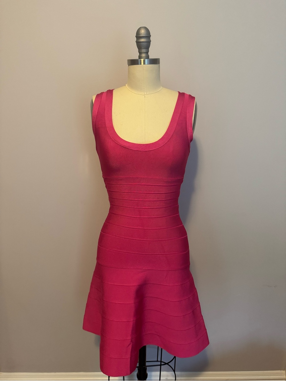AUTHENTIC Herve Leger pink mini dress